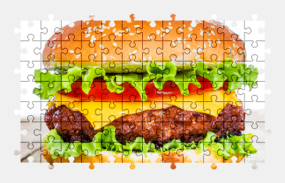 Jigsaw puzzle online hamburger,food,colorful