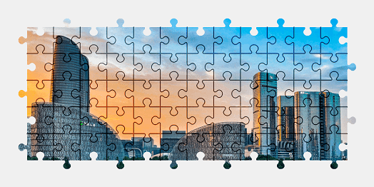 Jigsaw puzzle online china,city,colorful,skyscraper