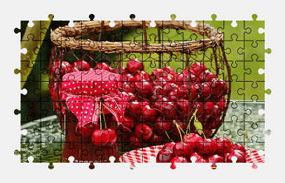 Jigsaw puzzle online jam,fruit,cherry,food,colorful