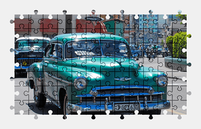 Jigsaw puzzle online chevrolet,vintage,car,vehicle,antique,cuba
