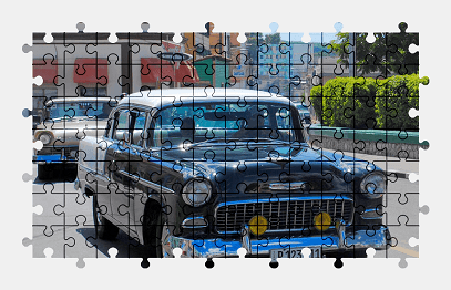 Jigsaw puzzle online chevrolet,vintage,car,cuba