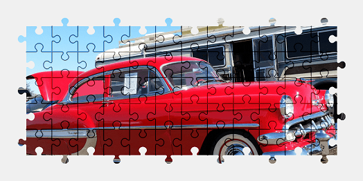 Jigsaw puzzle online red,chevrolet,car,vehicle,colorful