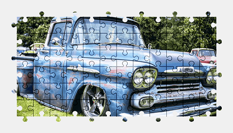 Jigsaw puzzle online chevrolet,pickup,truck,classic,vehicle,car,colorful
