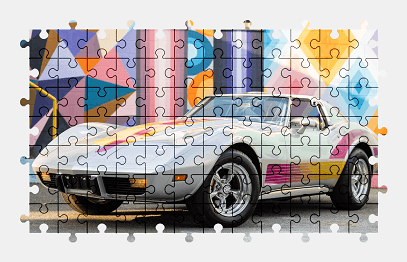 Jigsaw puzzle online chevrolet,corvette,sports-car,car,vehicle,colorful