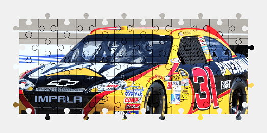 Jigsaw puzzle online chevrolet,nascar,race,sports-car,sport,car,vehicle,colorful