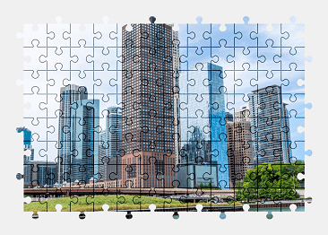 Jigsaw puzzle online chicago,city,usa,illinois,skyscraper