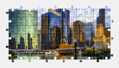 Jigsaw puzzle online chicago,city,usa,building,architecture,colorful