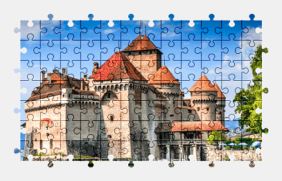 Jigsaw puzzle online castle,switzerland,building,architecture,colorful