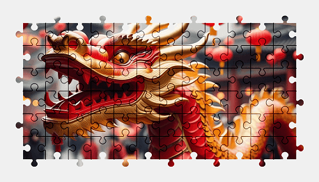 Jigsaw puzzle online chinese,dragon,colorful,china