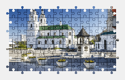 Jigsaw puzzle online church,cathedral,minsk,belarus,building,architecture,colorful