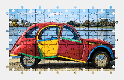 Jigsaw puzzle online citroen,car,art,colorful,vehicle