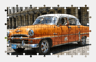 Jigsaw puzzle online plymouth,classic,car,cuba,oldtimer,old,vehicle