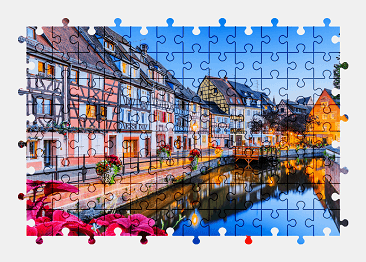 Jigsaw puzzle online france,city,architecture,building,colorful