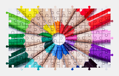 Jigsaw puzzle online color,pencils,colorful