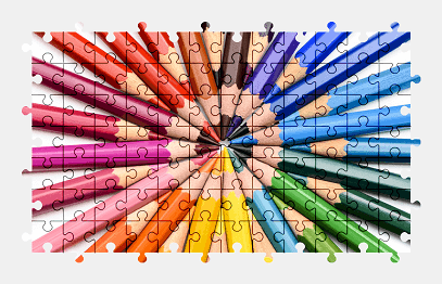 Jigsaw puzzle online color,pencils,colorful