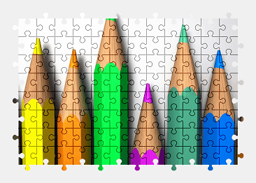 Jigsaw puzzle online pencils,colorful