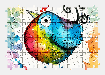 Jigsaw puzzle online colorful,bird,painting,animal,art