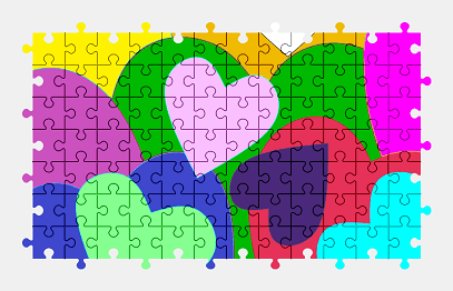 Jigsaw puzzle online colorful,heart,art