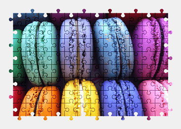 Jigsaw puzzle online colorful,dessert,macaron,food
