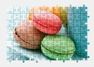 Jigsaw puzzle online colorful,macaron,dessert,food