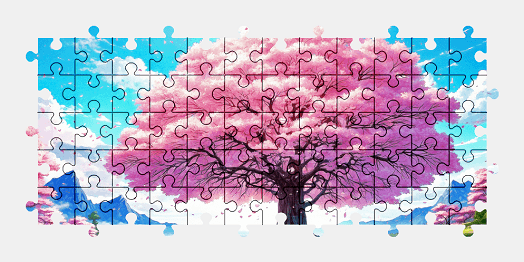 Jigsaw puzzle online colorful,tree,nature,fantasy