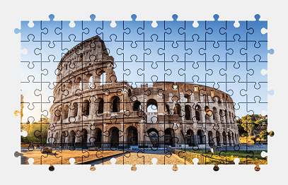 Jigsaw puzzle online colosseum,rome,italy,building,architecture,colorful