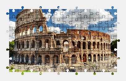 Jigsaw puzzle online colosseum,rome,italy,building,architecture,colorful
