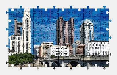 Jigsaw puzzle online columbus,city,ohio,usa,building,colorful,architecture,bridge