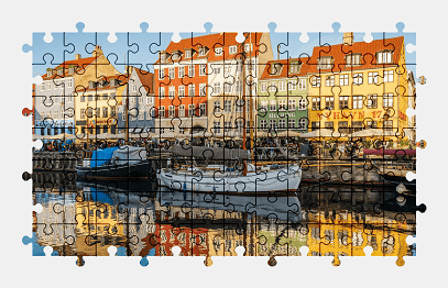Jigsaw puzzle online denmark,building,city,colorful,architecture,copenhagen