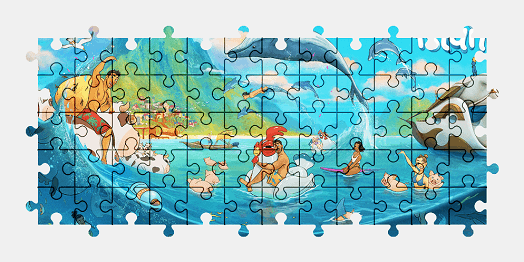 Jigsaw puzzle online coral-island,video-games,colorful