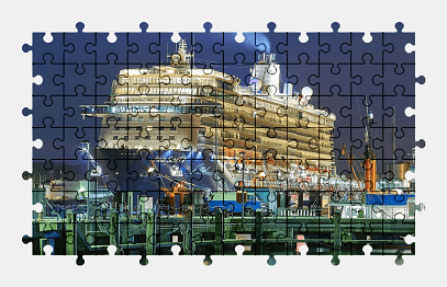 Jigsaw puzzle online ship,port,vehicle