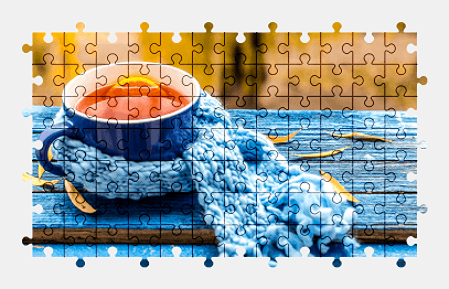 Jigsaw puzzle online cup,tea,drink,colorful