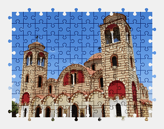 Jigsaw puzzle online cyprus,church,architecture,building,colorful