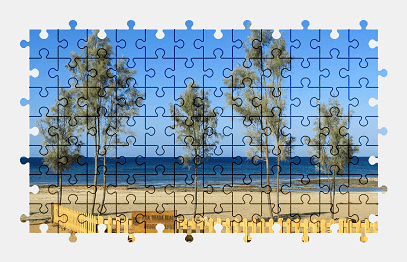 Jigsaw puzzle online cyprus,beach,tree