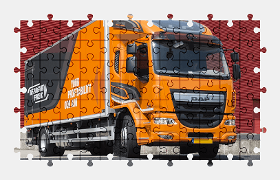 Jigsaw puzzle online daf,truck,vehicle,colorful