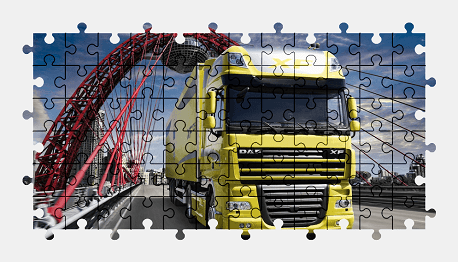 Jigsaw puzzle online daf,truck,vehicle,colorful