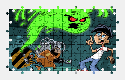 Jigsaw puzzle online danny-phantom,tv-shows,colorful,character