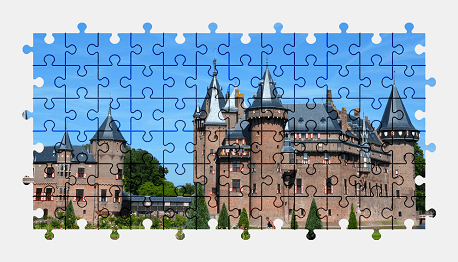 Jigsaw puzzle online castle,netherlands,building,architecture,colorful