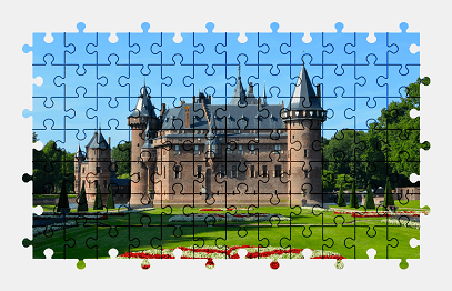 Jigsaw puzzle online castle,netherlands,building,architecture,colorful