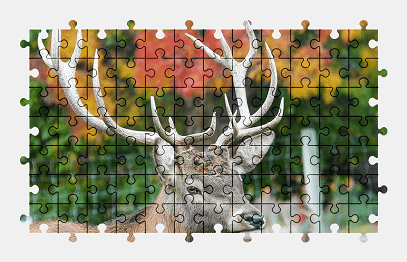 Jigsaw puzzle online deer,animal,nature,colorful