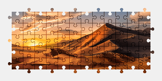 Jigsaw puzzle online desert,nature,colorful,sunset,landscape
