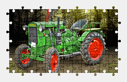 Jigsaw puzzle online tractor,vehicle,colorful