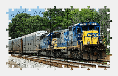 Jigsaw puzzle online locomotive,train,railway,vehicle,colorful