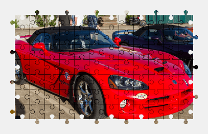 Jigsaw puzzle online red,dodge,sports-car,car,vehicle,colorful