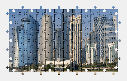 Jigsaw puzzle online qatar,city,skyscraper,building