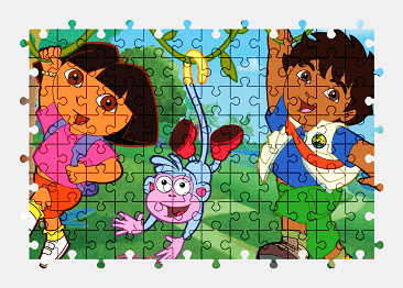 Jigsaw puzzle online dora-the-explorer,cartoon,character,colorful