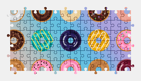 Jigsaw puzzle online doughnuts,food,dessert,colorful