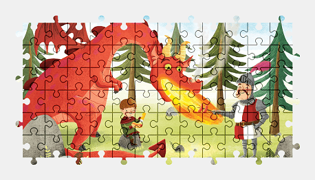 Jigsaw puzzle online dragon,colorful,nature,cartoon