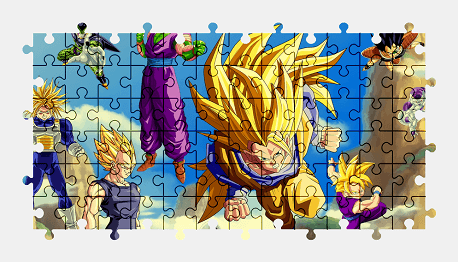 Jigsaw puzzle online dragon-ball,anime,colorful,character