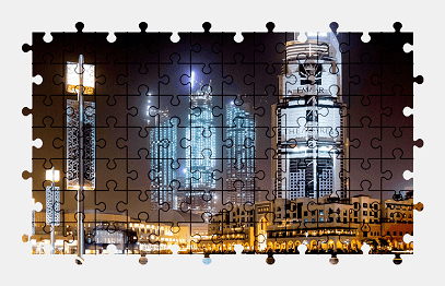 Jigsaw puzzle online dubai,city,uae,architecture,building,night-city